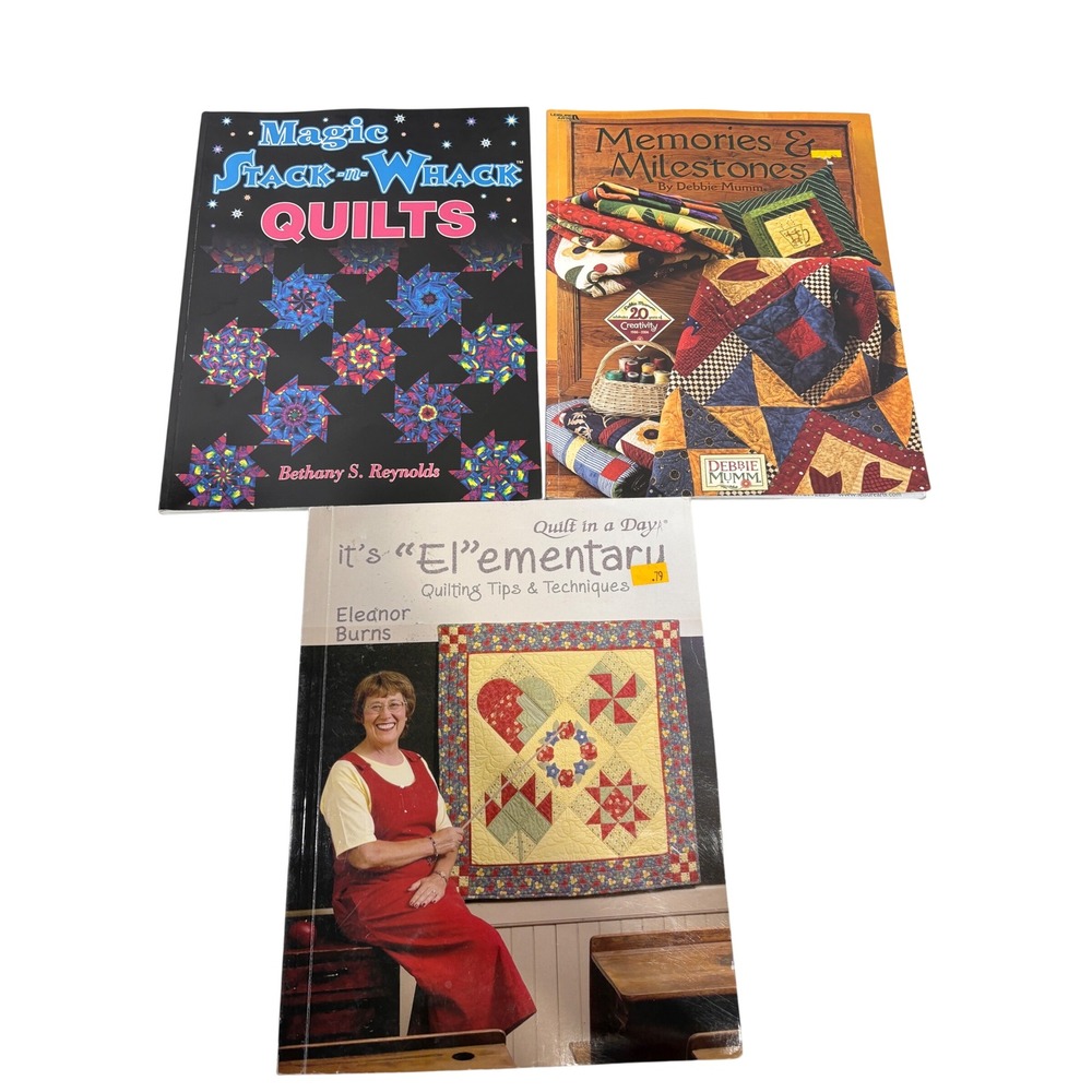 Quilting Book Lot‎ Magic Stack-n-Whack Memories & Milestones It's Elementary